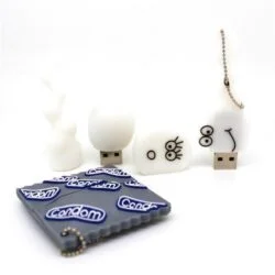 Alternative view of Penis Sperm Condom USB Drives
