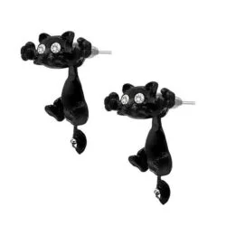 Alternative view of Pouncing Cat Earrings