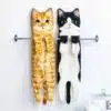 Realistic Cat Hanging Hand Towels