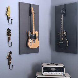 Alternative view of Retro Guitar Head Wall Hooks