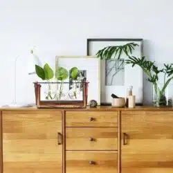 Rustic Bulb Planter Terrarium with Wooden Stand - Image 5