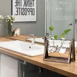 Rustic Bulb Planter Terrarium with Wooden Stand - Image 6