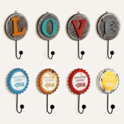 Alternative view of Rustic Flower and Letter Iron Hooks