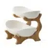 2 Tier Rack With White Plates