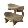 2 Tier Rack With Rustic Plates