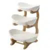 3 Tier Rack with White Plates