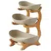 3 Tier Rack with Rustic Plates