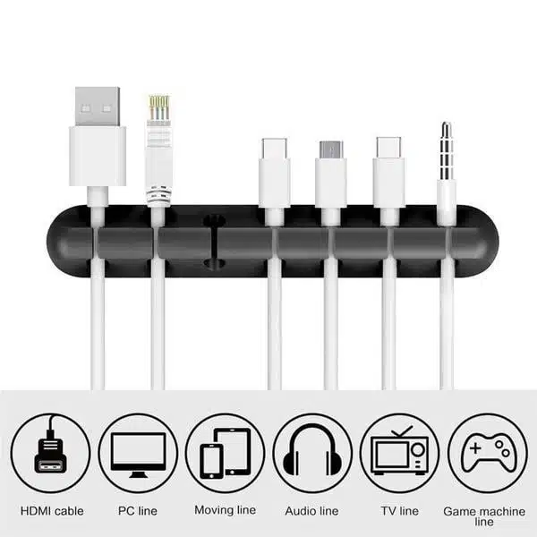 Silicone Cable Holder Organizer Clip - Image 2