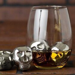 Alternative view of Skull Whiskey Stones Stainless Steel