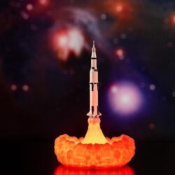Alternative view of Space Shuttle Rocket Lamp