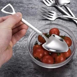 Alternative view of Stainless Steel Shovel Shaped Soup Spoon