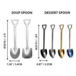 Stainless Steel Shovel Shaped Soup Spoon - Image 7
