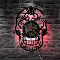 Sugar Skull Vinyl Clock - Image 3