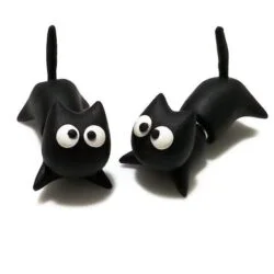 Alternative view of Through Your Ear Cat Earrings