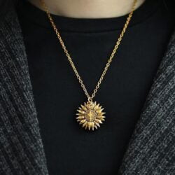 Alternative view of You Are My Sunshine Sunflower Necklace