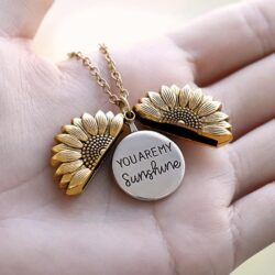 You Are My Sunshine Sunflower Necklace