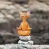 Zen Yoga Pose Meditation Cat Figurine
