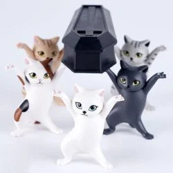 Coffin Cat Dancing Pallbearers Pen Holder