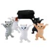 5 Multi-Colored Cats With Coffin