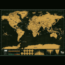 Alternative view of Scratch Off World Map Posters