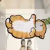 Lazy Cat Showing Balls Non-Slip Doormat Rug