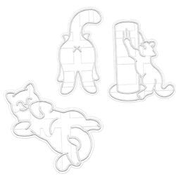 Alternative view of Cat Butt Cute Poses Cookie Cutter Stamps Set