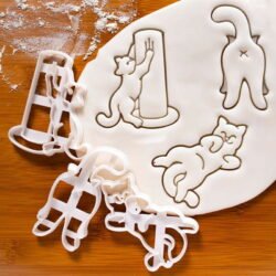 Cat Butt Cute Poses Cookie Cutter Stamps Set