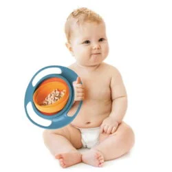 Spill-Resistant Gyro Baby Feeding Bowl