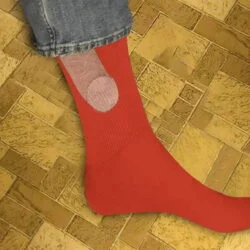 Alternative view of Peekaboo Funny Penis Socks