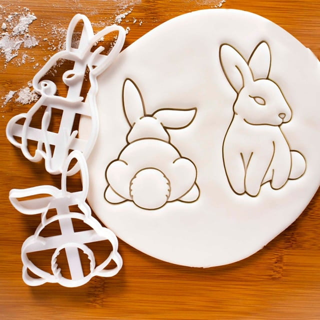 Easter Egg Bunny Cookie Cutter Stamp Sets