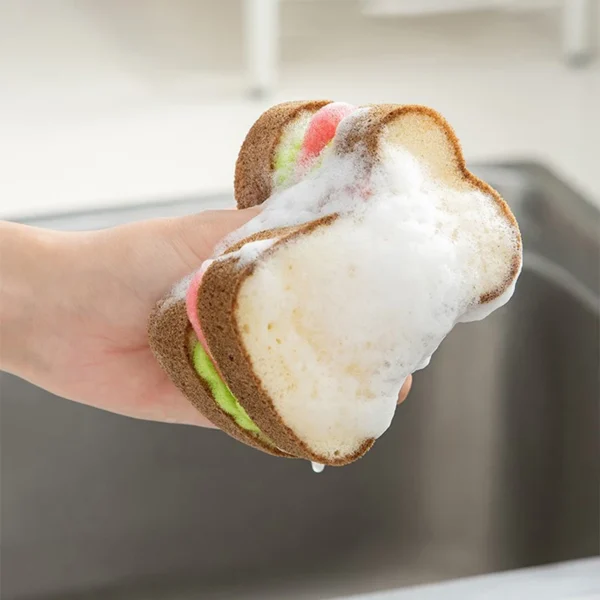 Sandwich Bread Toast Dishwashing Sponge