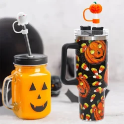 Alternative view of Halloween Silicone Straw Topper Cover Cap