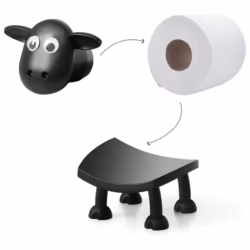 Alternative view of Baa Baa Black Sheep Shaped Toilet Paper Roll Holder