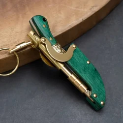 Steampunk Vintage Mini Steel Knife with Spring-Operated Scabbard 6