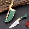 Steampunk Vintage Mini Steel Knife with Spring-Operated Scabbard