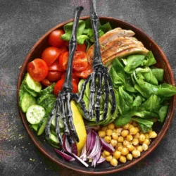 Skeleton Salad Pasta Serving Fork (2 Pieces) 2