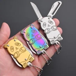 Panda Portable Stainless Steel 2-in-1 Fruit Knife & Peeler