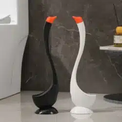 Swan Shaped Long Handle Toilet Brush Set with Holder 3